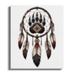 Bear Claw Dreamcatcher Canvas, Wall Art