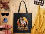 Native American Style Painted Horse Tote Bag - A Krazy Bear Original